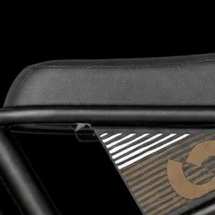 Saddle and rear rack on an L1