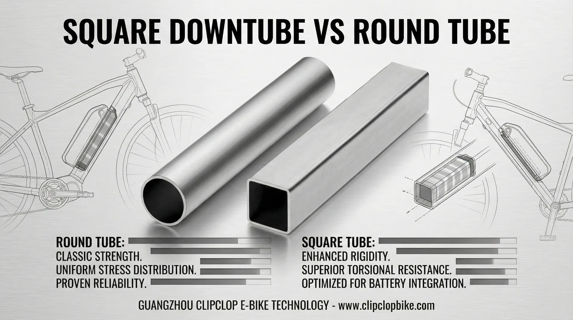 Square tube bike frame